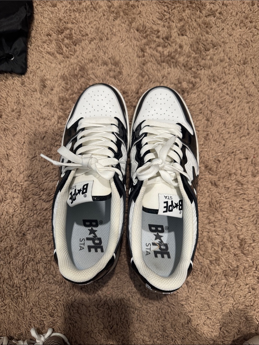 Bape STA Low-Top Sneakers in White & Black Camo